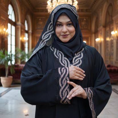 Picture of Dubai Premium Embroidered Abaya – Black