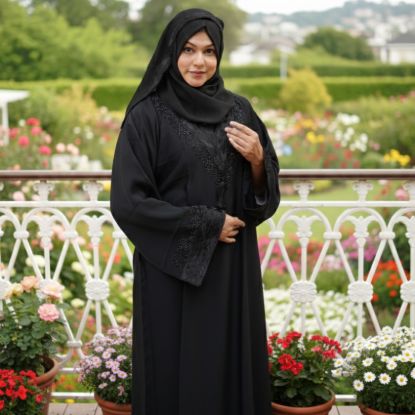 Picture of Dubai Premium Elegant Stone Work Abaya – Black
