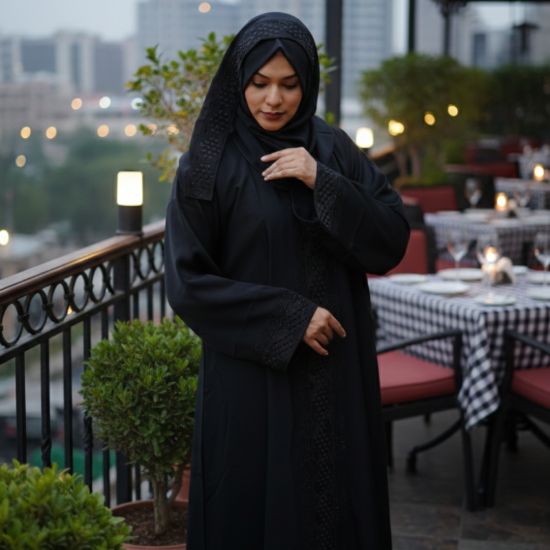 Picture of Dubai Premium Elegant Stone Work Abaya – Black