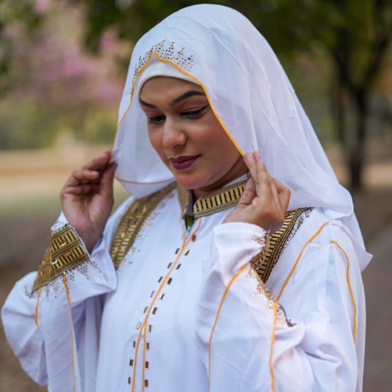 Picture of Dubai Royal Heritage Abaya – White Gold